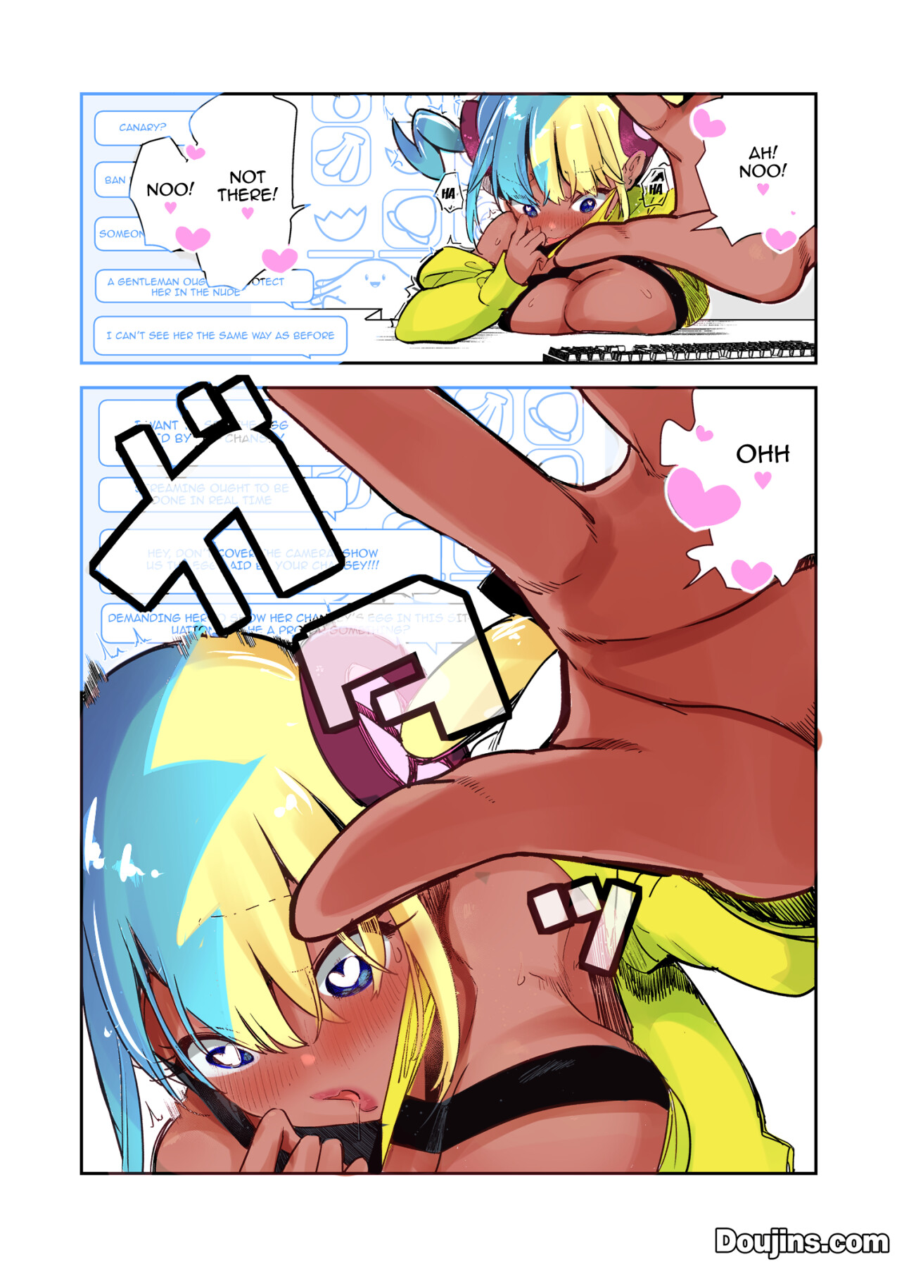 Hentai Manga Comic-Canari's Well-Behaved So She Won't Do A Lewd Livestream!! (Color)-Read-14